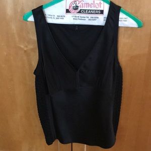 Lafayette 148 Black silk sleeveless top
